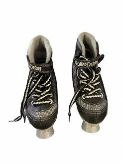Used RollerDerby QUADS Child Roller Quad Skates Black Youth 12.5