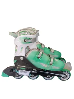 Used RollerDerby V 500 Senior Rec Fitness Skates Teal Adjustable