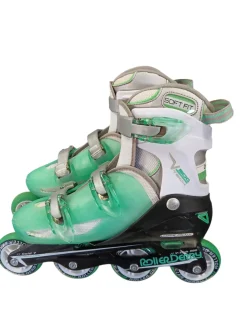 Used RollerDerby V 500 Senior Rec Fitness Skates Teal Adjustable