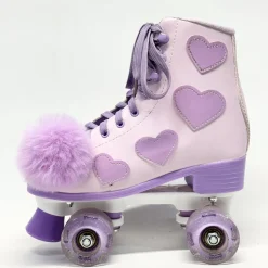 Used RUTHFOT Senior Roller Quad Skates Purple Senior 6.5