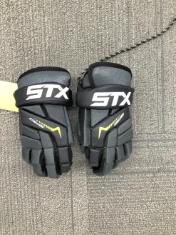 Used STX 200 Lacrosse Gloves Junior Black SM