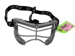 Used STX 4 SIGHT PLUS-S Youth Lacrosse Facial Protection Goggles Mask Grey