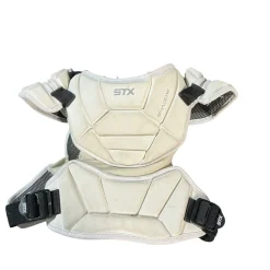 Used STX AD SM STX SHADOW CHESTPLATE Lacrosse Shoulder Pads White SM