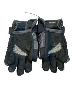 Used STX BLACK AND GRAY GLOVES Lacrosse Gloves Junior Black MD