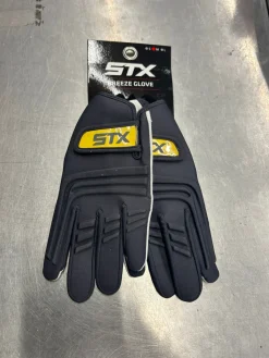 Used STX BREEZE GLOVE Lacrosse Gloves Womens Grey MD