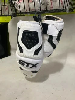 Used STX CELL II Lacrosse Arm Pads/Guards White MD