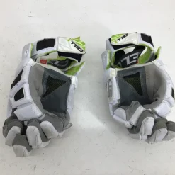 Used STX CELL V JR MD LAX GLOVES Lacrosse Gloves Junior White MD