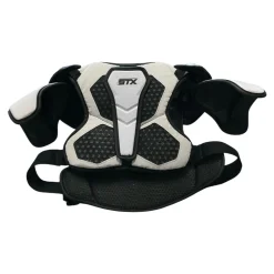 Used STX CELL V Lacrosse Shoulder Pads White MD