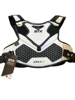 Used STX CELL V Lacrosse Shoulder Pads White XL