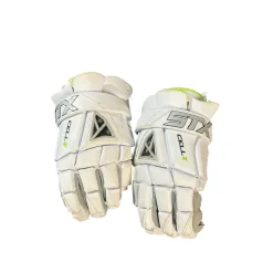 Used STX CELL V Lacrosse Gloves Mens White 11"