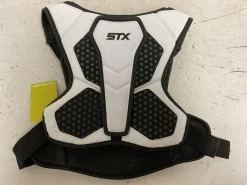 Used STX CELL V Lacrosse Shoulder Pads White And Black LG