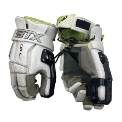 Used STX CELL V Lacrosse Gloves Mens White LG