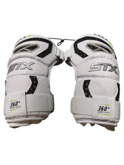Used STX CELL V Lacrosse Arm Pads/Guards White LG