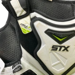 Used STX CELL V Lacrosse Shoulder Pads White MD