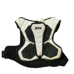 Used STX CELL V Lacrosse Shoulder Pads White MD