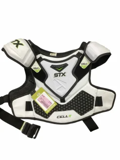 Used STX CELL V Lacrosse Shoulder Pads White XL