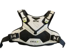 Used STX CELL V Lacrosse Shoulder Pads White SM