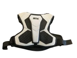 Used STX CELL V Lacrosse Shoulder Pads White SM