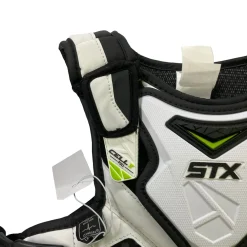 Used STX CELL V Lacrosse Shoulder Pads White SM