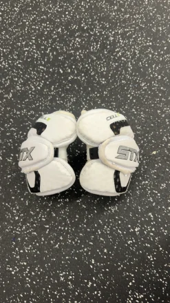 Used STX CELL V Lacrosse Arm Pads/Guards White LG