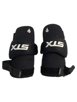 Used STX COOLMAX Lacrosse Shin Guards Black MD