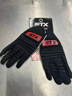 Used STX FROST GLOVES Lacrosse Gloves Womens Black LG