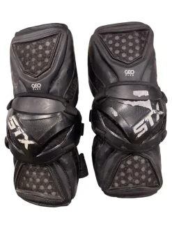 Used STX GEO FLEX Lacrosse Arm Pads/Guards Black LG