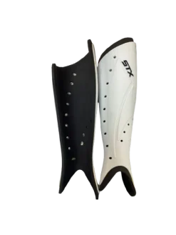 Used STX HINDER SHIN GUARDS Lacrosse Shin Guards White LG Tall