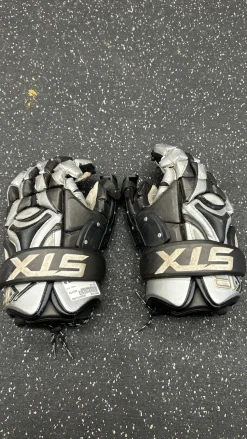 Used STX K18 LAX Goalie Gloves M Black 13"