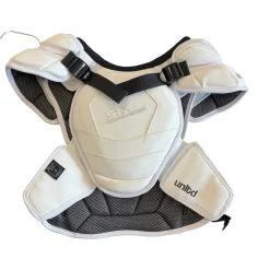 Used STX Shadow Lacrosse Shoulder Pads White MD