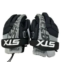 Used STX SHIELD Lacrosse Gloves Mens Black MD