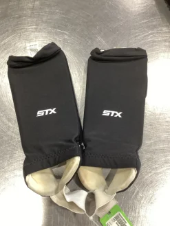 Used STX SHIN GUARDS Lacrosse Shin Guards Black MD