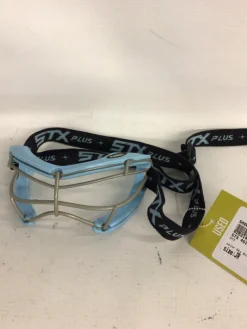 Used STX 4SIGHT PLUS Lacrosse Facial Protect Sky Blue Junior