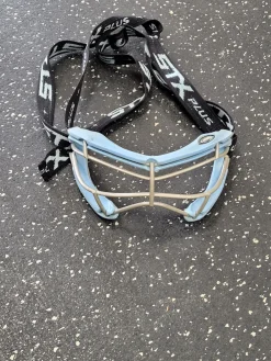 Used STX 4SIGHT PLUS Lacrosse Facial Protect Sky Blue Senior
