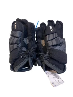 Used STX STALLION 75 Lacrosse Gloves Junior Black 11"