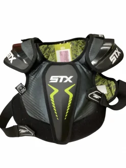 Used STX STALLION 200+ Lacrosse Shoulder Pads Black MD