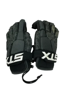 Used STX STALLION 75 Lacrosse Gloves Mens Black SM