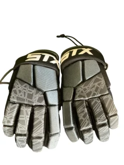 Used STX STALLION 75 Lacrosse Gloves Junior Black SM