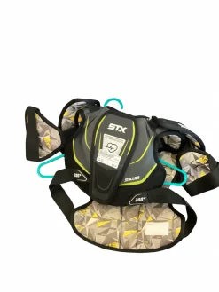 Used STX STALLION 200+ Lacrosse Shoulder Pads Black MD