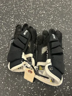 Used STX STALLION 50 Lacrosse Gloves Mens Black XS
