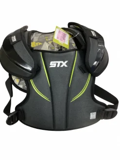 Used STX STALLION 200+ Lacrosse Shoulder Pads Black M/L