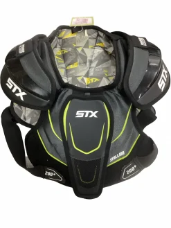 Used STX STALLION 200+ Lacrosse Shoulder Pads Black M/L
