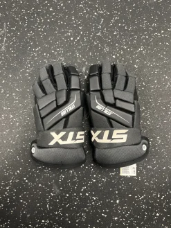 Used STX STALLION 200 Lacrosse Gloves Junior Black SM
