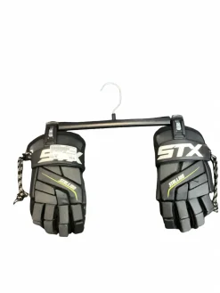 Used STX STALLION 200 Lacrosse Gloves Junior Black 12"