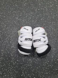Used STX STALLION 500 Lacrosse Arm Pads/Guards White MD