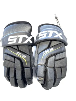 Used STX STALLION 200 Lacrosse Gloves Mens Black SM