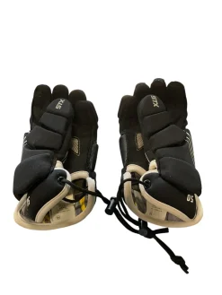 Used STX STALLION 50 Lacrosse Gloves Junior Black 12"