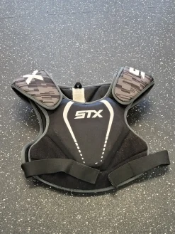 Used STX STALLION 75 Lacrosse Shoulder Pads Black LG