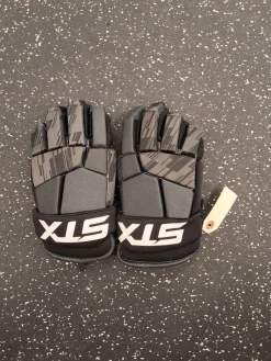 Used STX STALLION 75 Lacrosse Gloves Junior Black MD