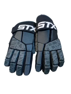 Used STX STALLION 75 Lacrosse Gloves Junior Black SM